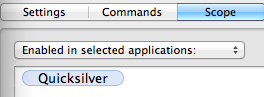 Each trigger's scope is limited only to Quicksilver.